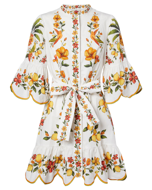 Lemon Bouquet Mini Dress by Farm Rio