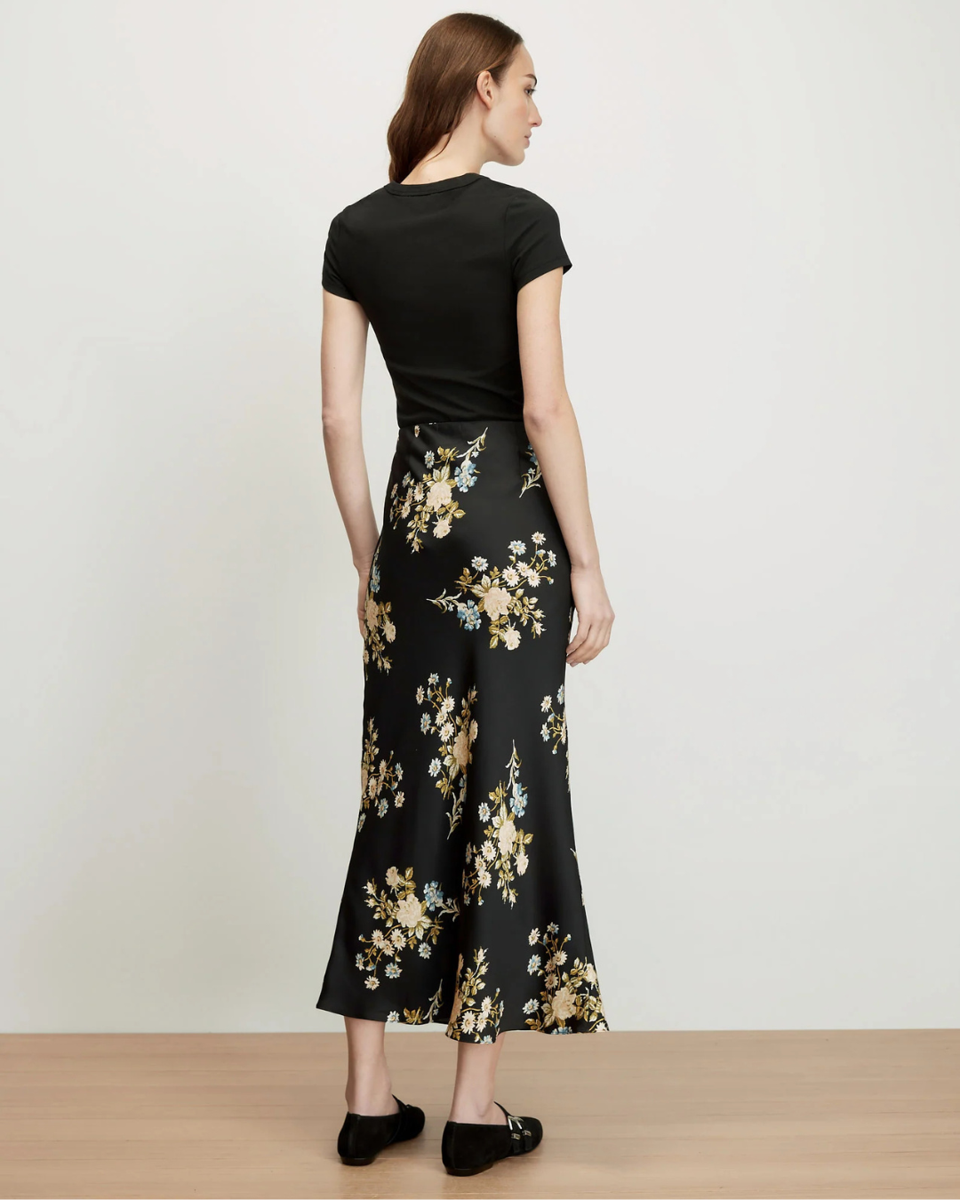 Clover Skirt in Black Multi by Veronica Beard
