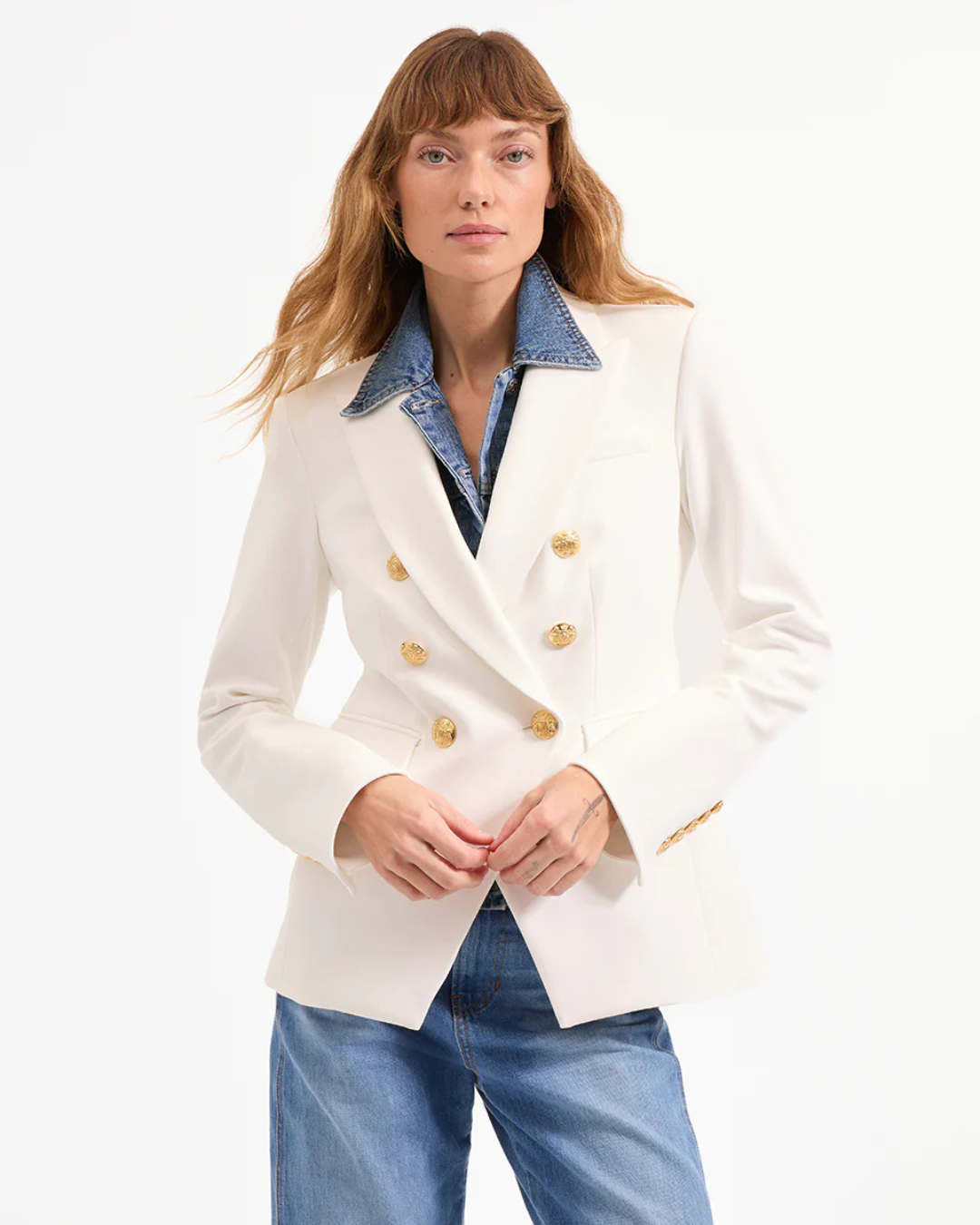 Miller Dickey Jacket in Off-White by Veronica Beard