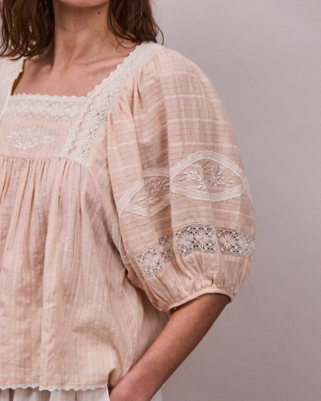 Sima Blouse in Natural Blush by FAUNE