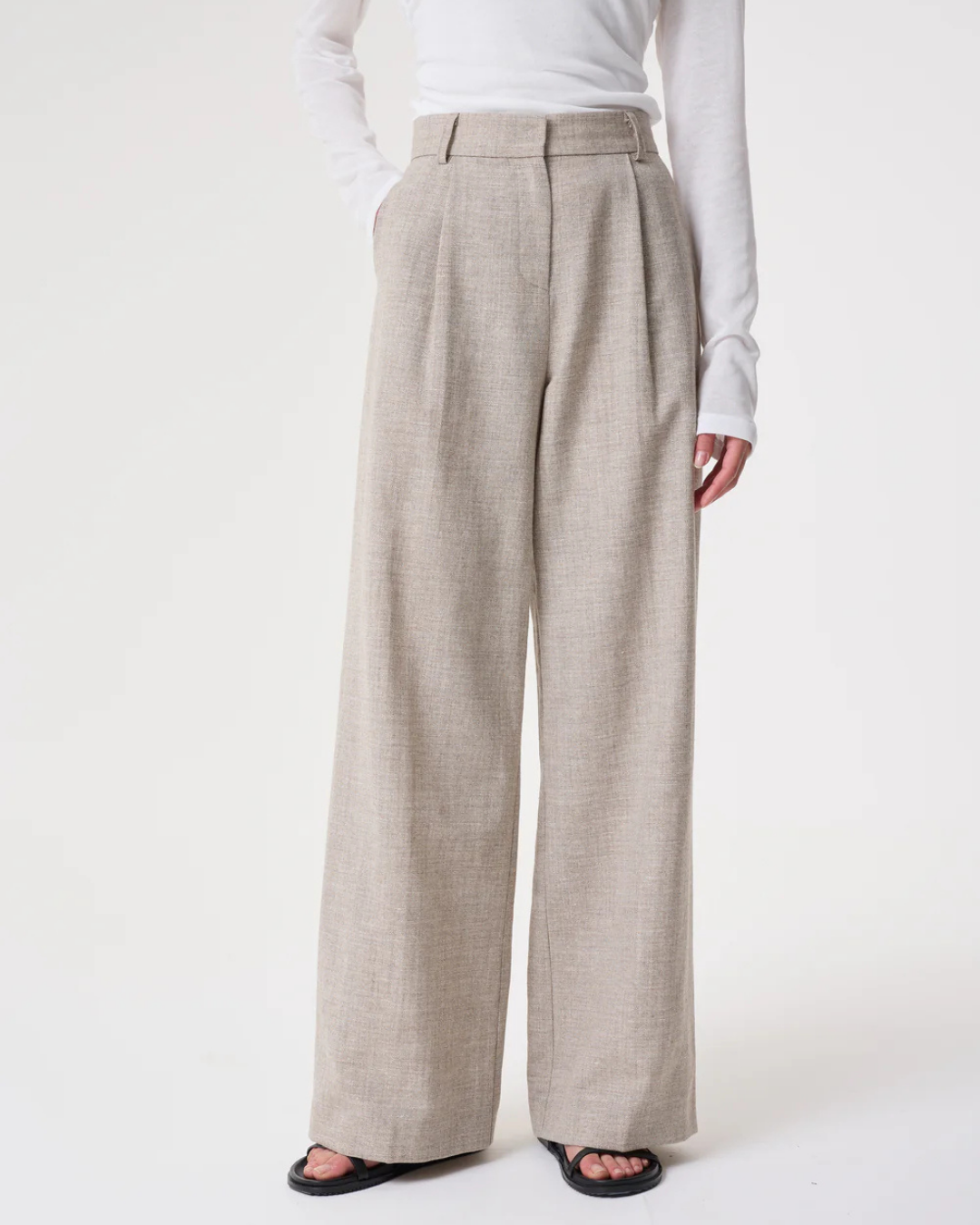 Chiara Undyed Trousers in Grey by AKYN