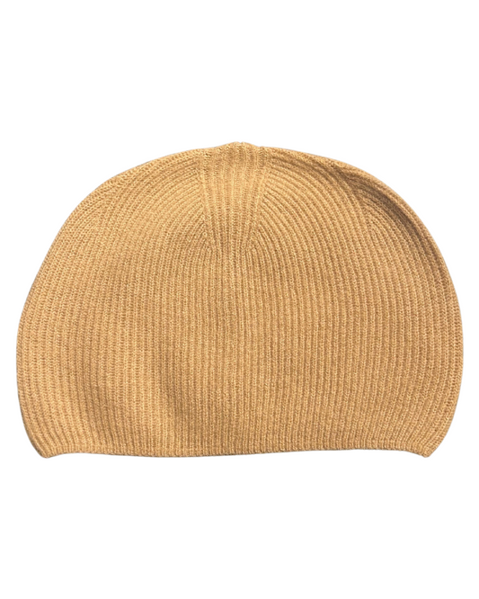 Cashmere Rib Beanie in Sandstone by Jumper 1234