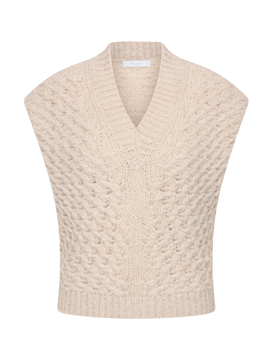 Blake Spencer Knit Vest in Chalk by by-bar