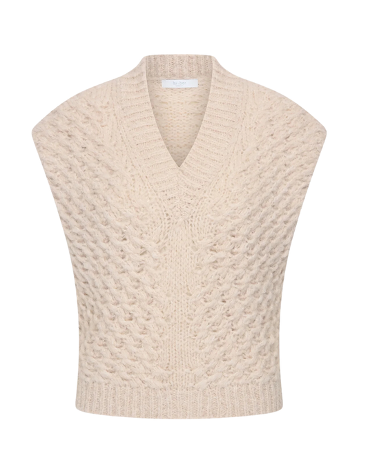 Blake Spencer Knit Vest in Chalk by by-bar