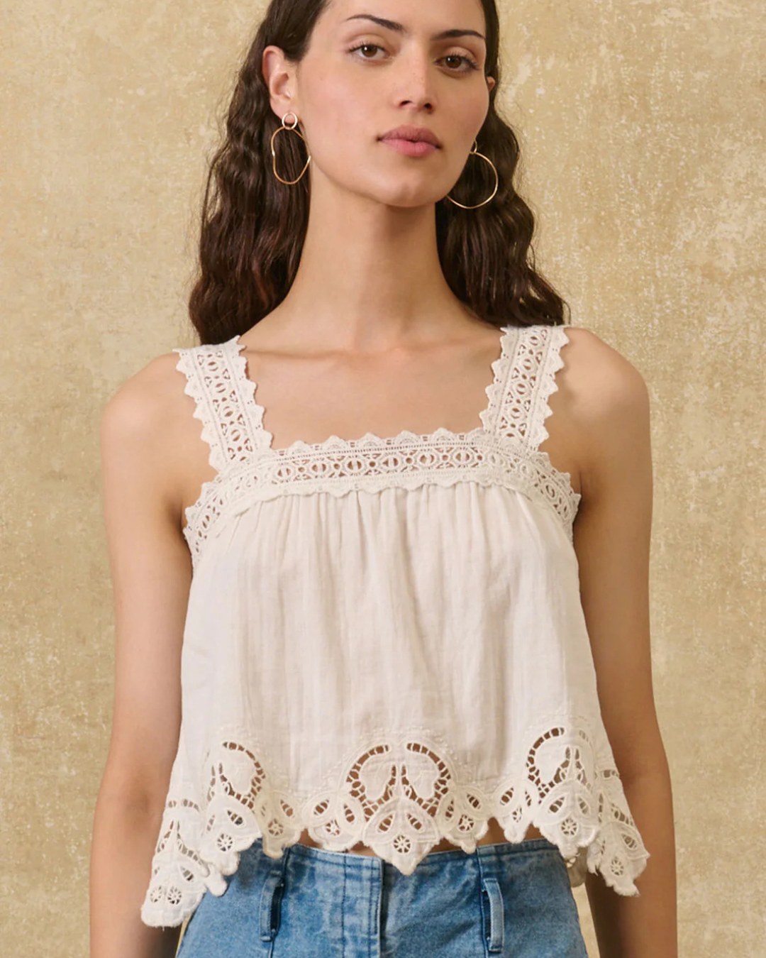 Paralio Top in Off White by Louise Misha