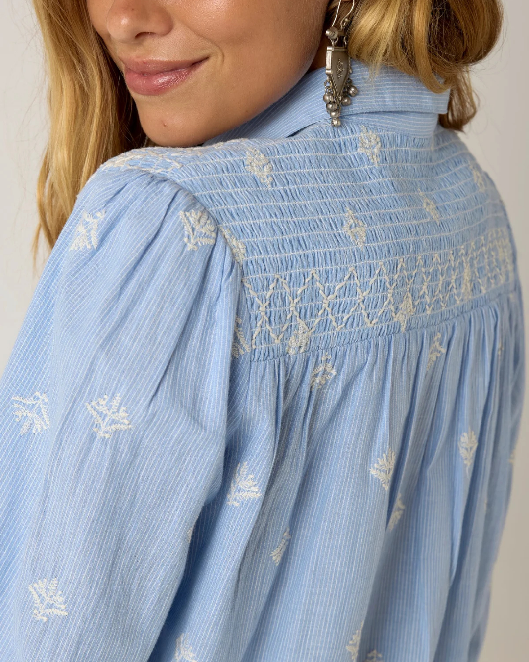 James Shirt in Sky Blues by Maison Hotel