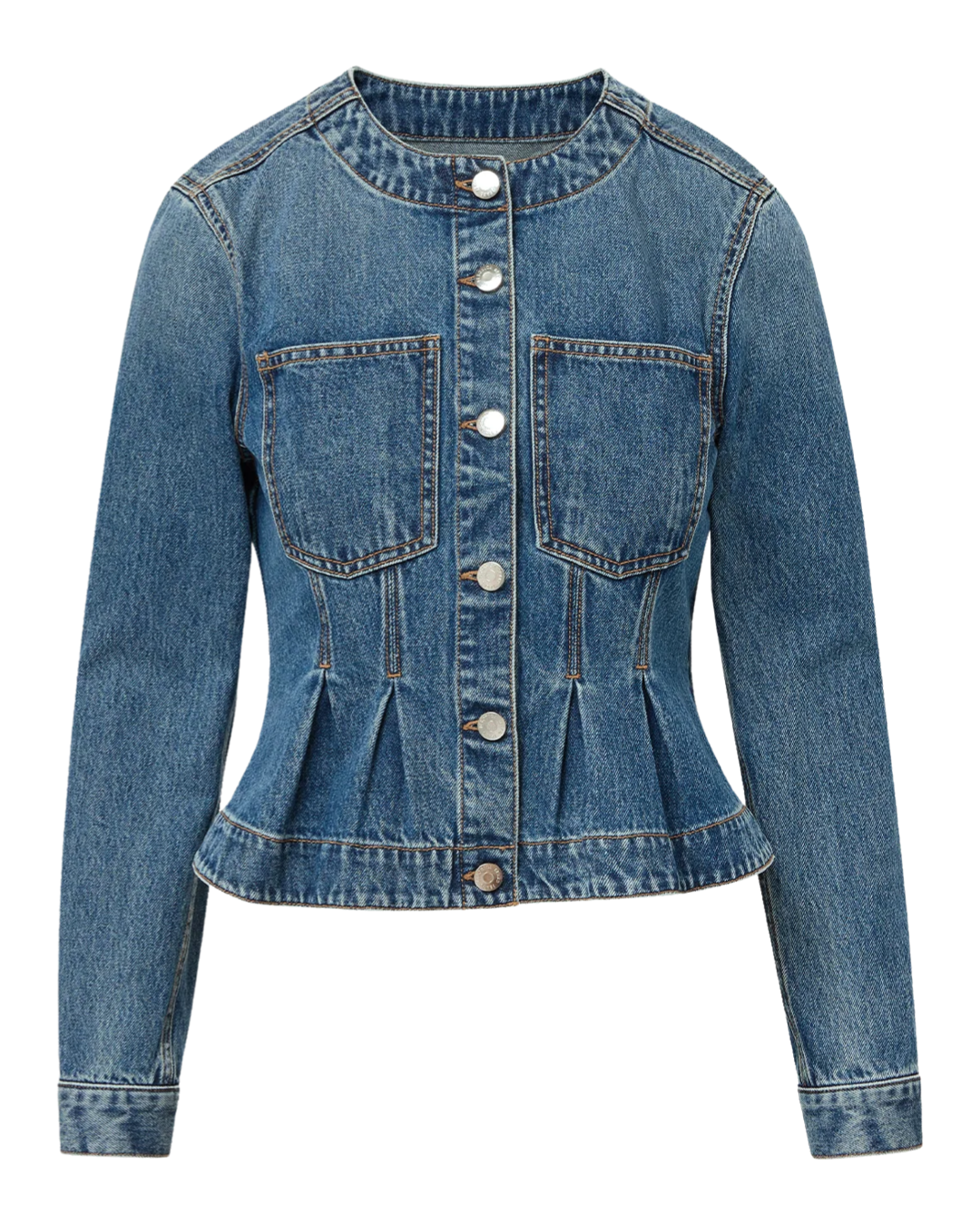 Zahara Peplum Denim Jacket by Veronica Beard