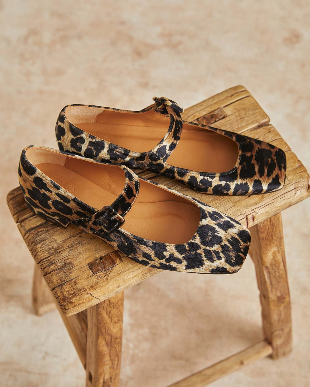 Low Mary Jane Leopard Velvet Shoe by Penelope Chilvers