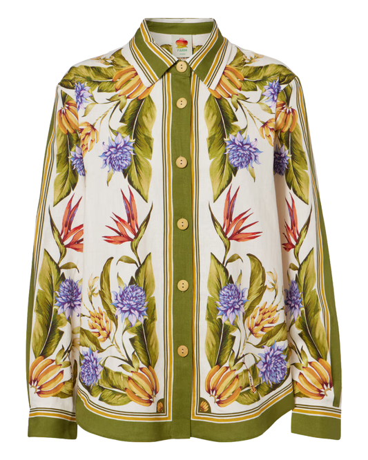 Tropical Scarf Sand Shirt by FARM Rio