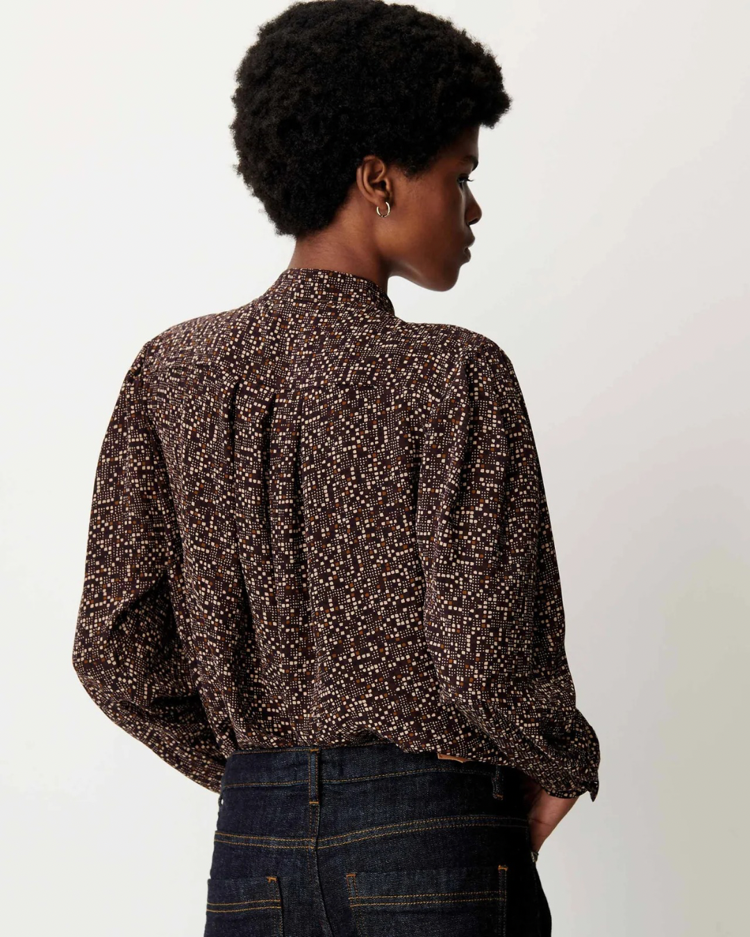 Esperanzo Blouse in Coffea Pianoroll by Sessùn
