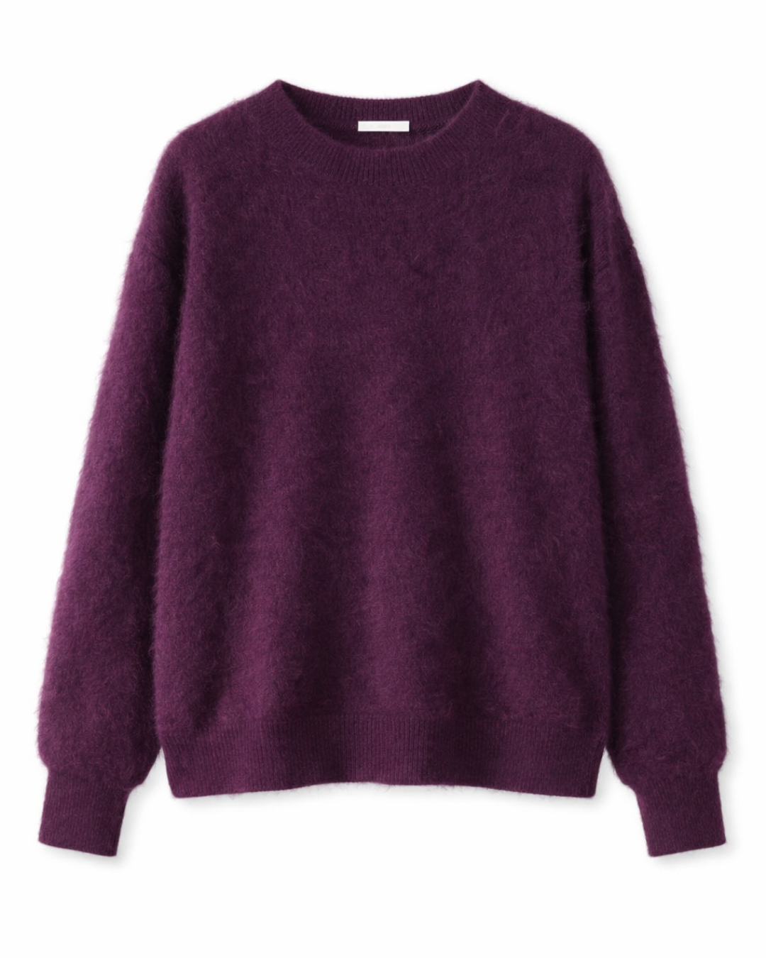 Brushed Mavis Crew Jumper in Elderberry by Colorush