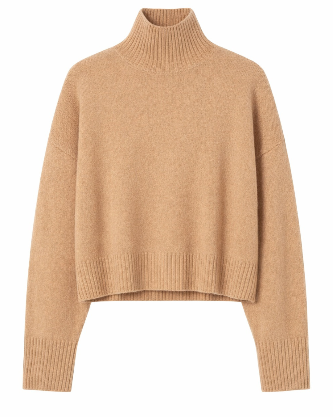 Chunky Carmen Funnel Neck in Camel by Colorush