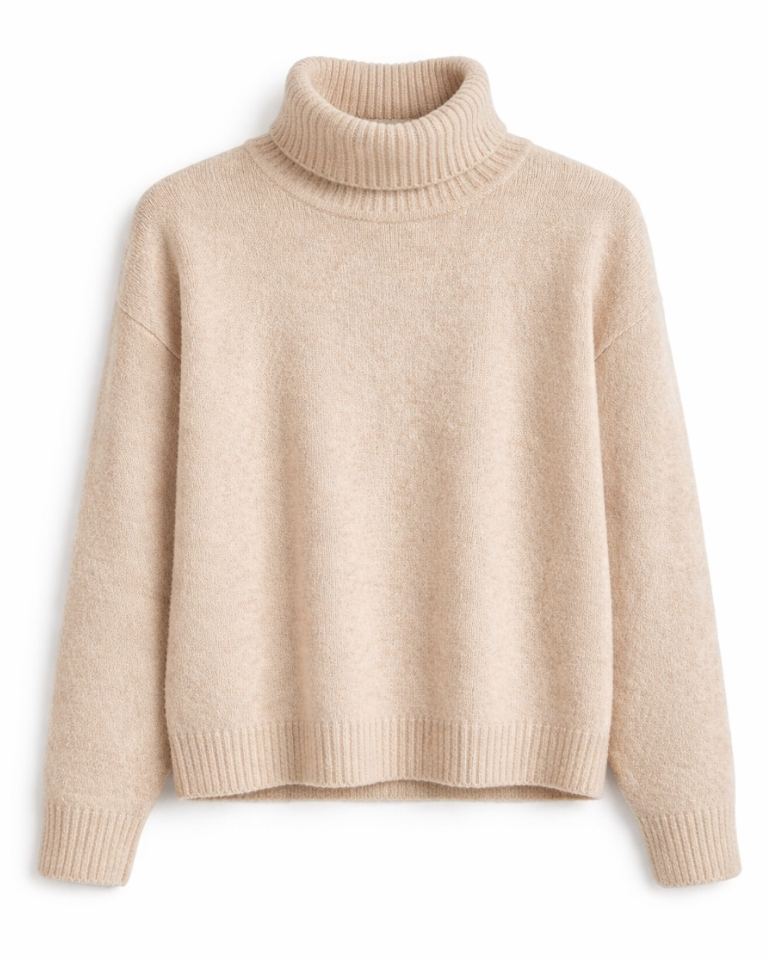 Zeta Paso Roll Neck Sweater in Creamy by Colorush