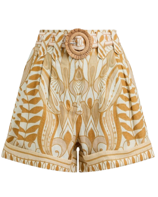 Off-White Lace Nature Shorts by FARM Rio