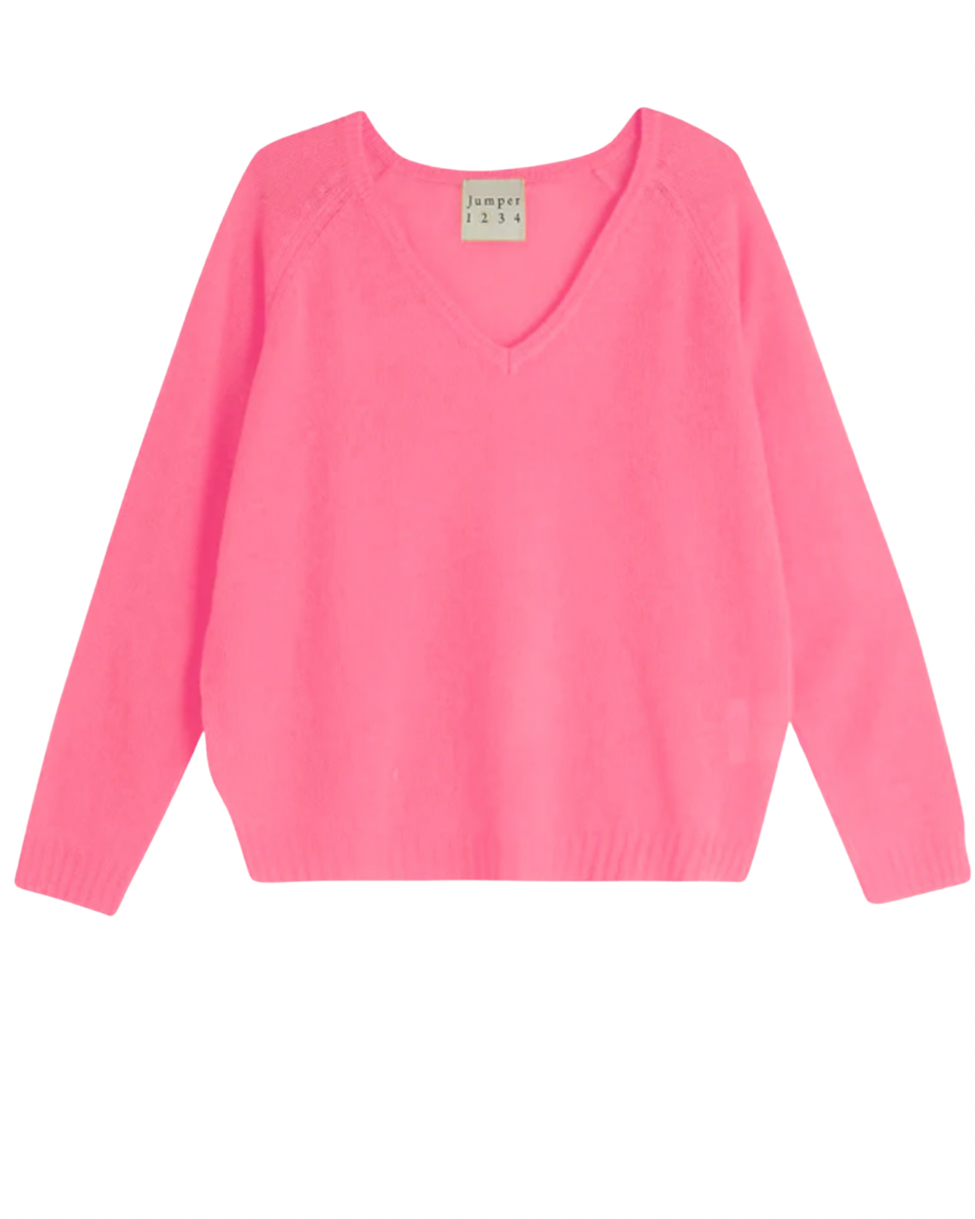 Stocking Boyfriend Vee Jumper in Cosmo Pink by Jumper 1234