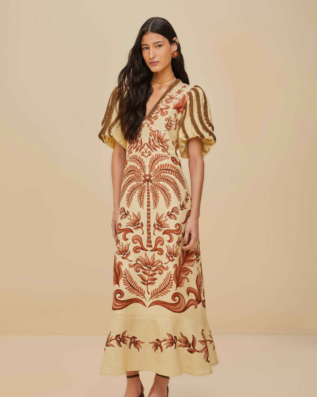 Off-White Milani Euroflax™ Premium Linen Maxi Dress by Farm Rio