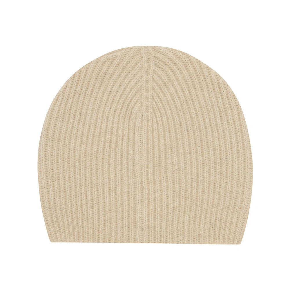 Cashmere Rib Beanie in Organic light brown by Jumper 1234