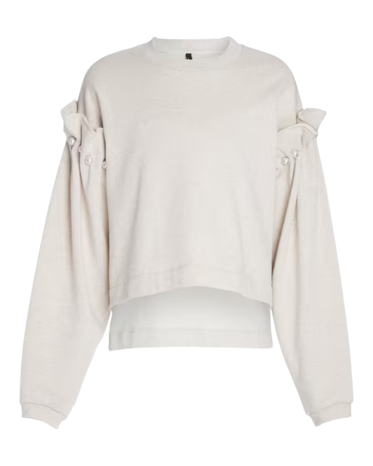 Dani American Fleece Cropped Sweatshirt in Oatmeal by AKYN