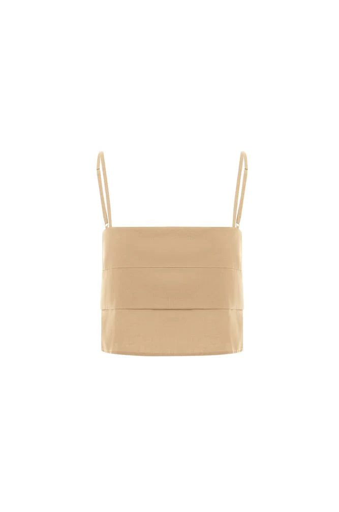 Lupi Top in Tan by Bird and Knoll