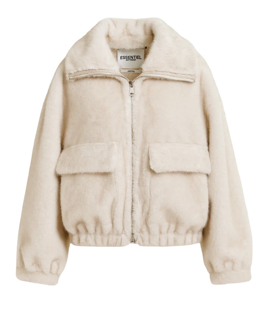 Gen Z Faux Fur Bomber Jacket by Essentiel Antwerp