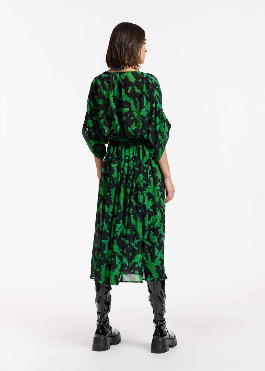 Black and Green Evray Midi Dress by Essentiel Antwerp