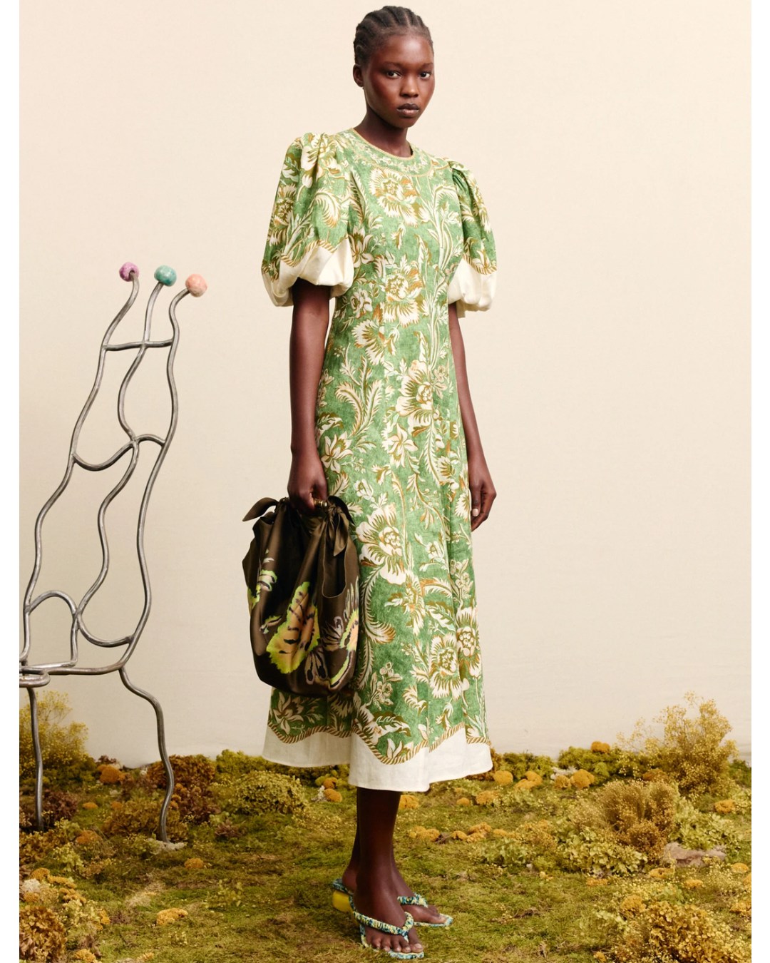 Alessia Midi Dress in Green by Alemais