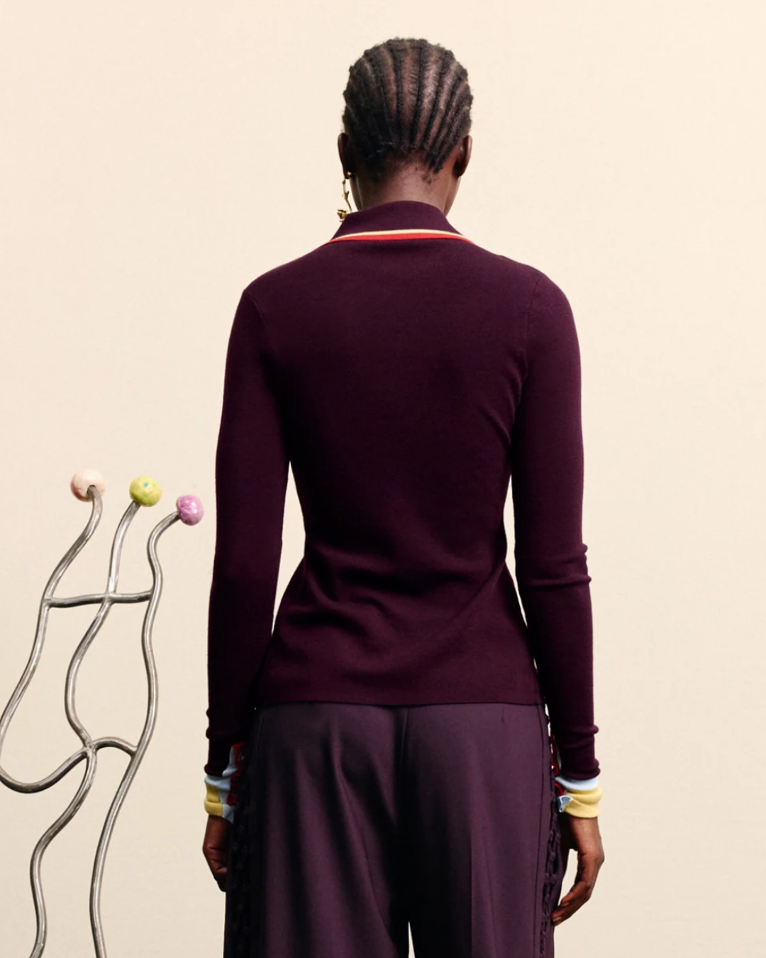 Josefina Fitted Cardigan in Chocolate by Alemais