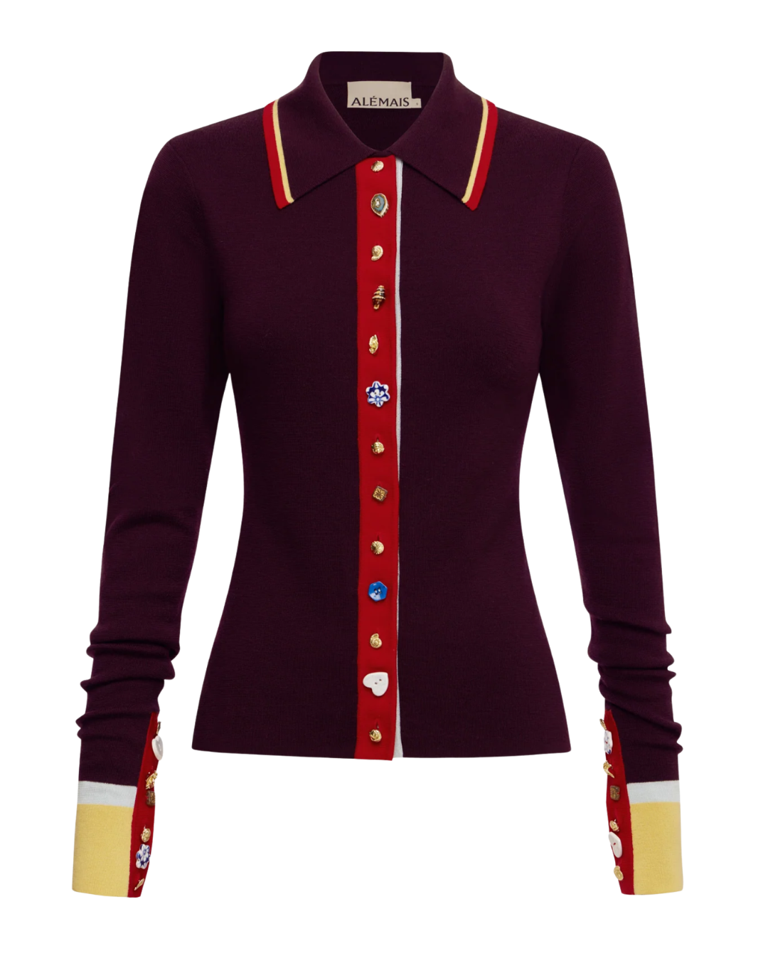 Josefina Fitted Cardigan in Chocolate by Alemais
